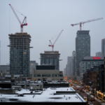 Toronto's Yonge Street Towers Brave Winter's Embrace