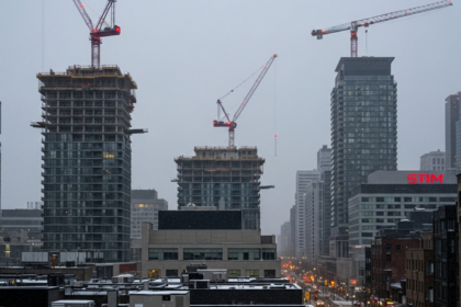 Toronto's Yonge Street Towers Brave Winter's Embrace