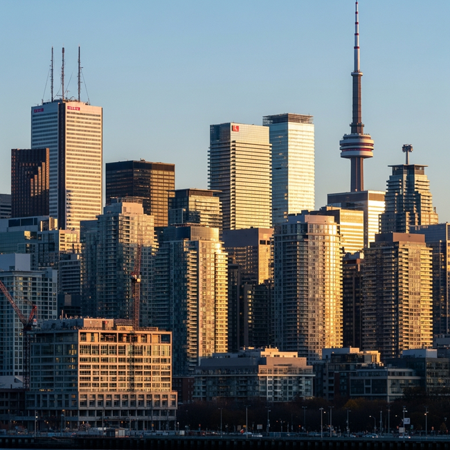 Toronto's Downtown Towers: A Study in Sheen and Shadow
