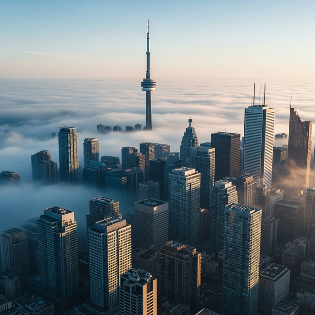 Toronto’s Skyline: A View Through the Mist