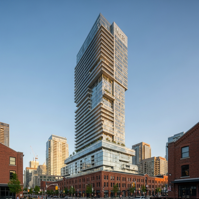 Distillery District Skyline Shifts: No. 31 Condos Hits Final Height