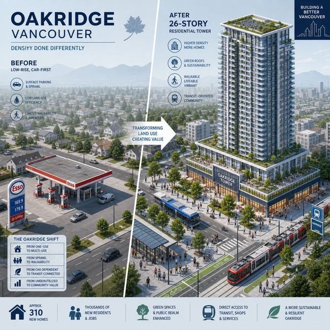 Vancouver's Oakridge Shift: 26-Story Condo Tower Signals Density Push