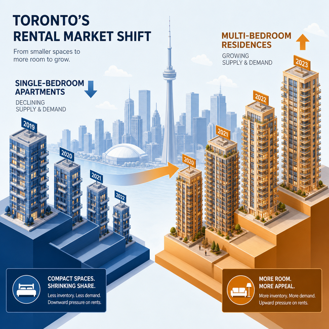 Toronto's Rental Market Shifts: Multi-Bedroom Rents Rise While Overall Prices Fall